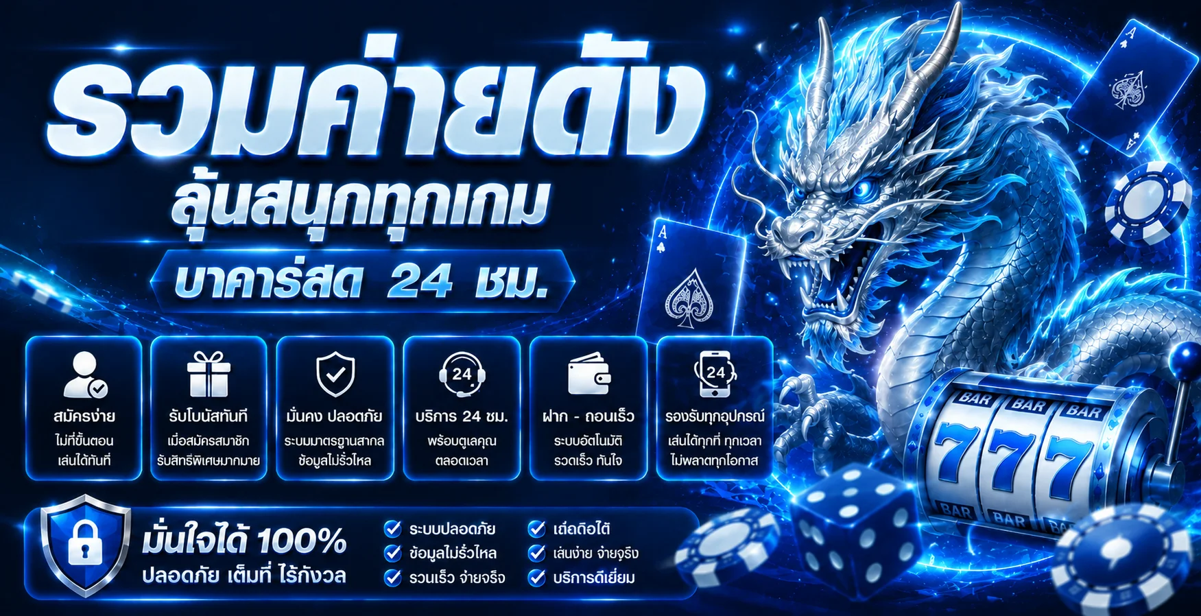 ภาพแนะนำคาสิโนและสล็อต STARS369